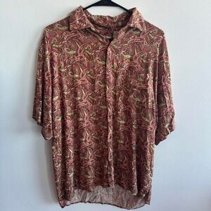 70s Style Short Sleeve Button Up